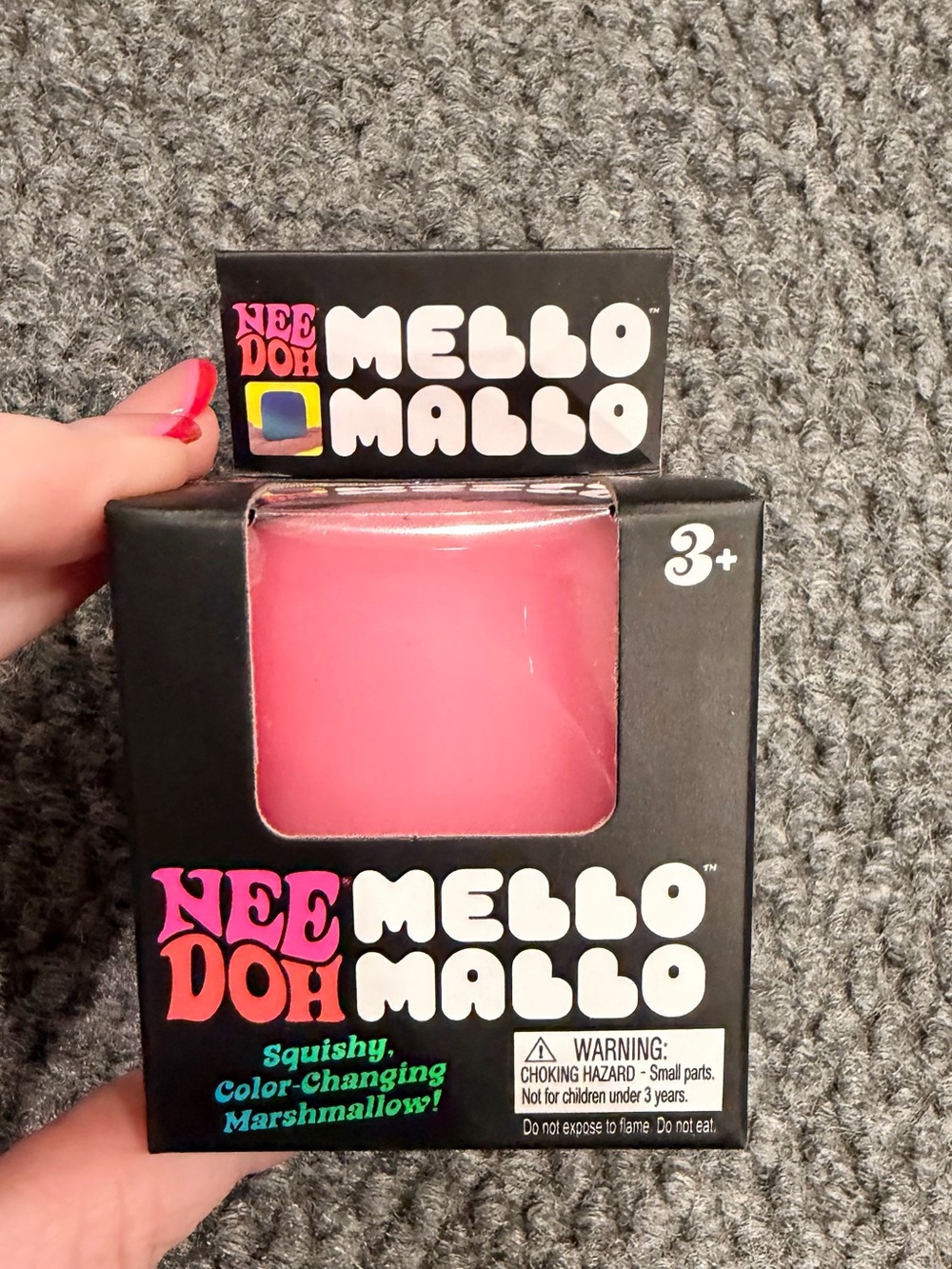 Needoh Mello Mallo Pink  Color-Changing Squishy Toy